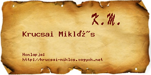 Krucsai Miklós névjegykártya